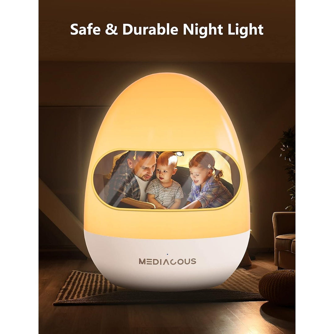 Night Lights for Kids, MediAcous Baby Night Light with Stable Charging Pad, Dimmable Kids Night Light with 1H Timer & Touch Control, ABS+PC LED Egg Lamps for Breastfeeding, Up to 200H - Just Closeouts Canada Inc.