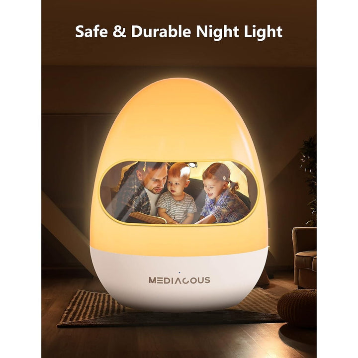 Night Lights for Kids, MediAcous Baby Night Light with Stable Charging Pad, Dimmable Kids Night Light with 1H Timer & Touch Control, ABS+PC LED Egg Lamps for Breastfeeding, Up to 200H - Just Closeouts Canada Inc.