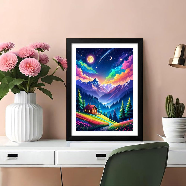 NIHO - JIUMA Diamond Painting Wood Frames, Suitable for 12x16 in / 30x40 cm Diamond art, or Oil Paintings Photos, Natural Solid Wood Picture Frames with Plexiglass (2 Pack, Black) - Just Closeouts Canada Inc.