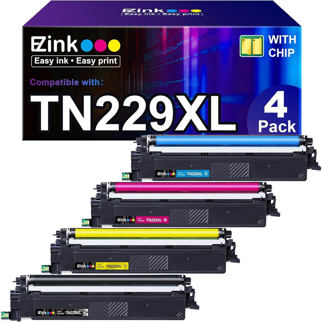 NKPAD TN229XL TN229 Toner Cartridge High Yield Replacement Compatible for Brother TN 229XL TN - 229XL TN 229 with MFC - L3720CDW MFC - L3765CDW MFC - L3780CDW MFC - L8395CDW (Black, Cyan, Magenta, Yellow) - Just Closeouts Canada Inc.