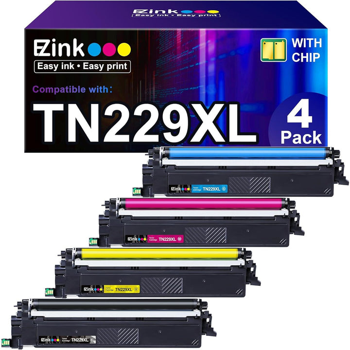 NKPAD TN229XL TN229 Toner Cartridge High Yield Replacement Compatible for Brother TN 229XL TN - 229XL TN 229 with MFC - L3720CDW MFC - L3765CDW MFC - L3780CDW MFC - L8395CDW (Black, Cyan, Magenta, Yellow) - Just Closeouts Canada Inc.