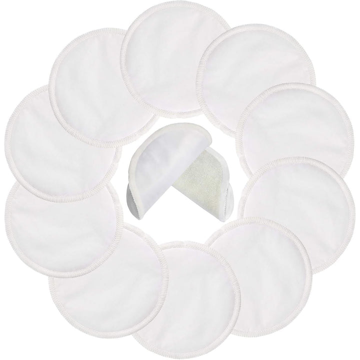 Nursing Pads (10 Pack) for Breastfeeding Moms - 4.7 inch Pads with Laundry Bag White - Just Closeouts Canada Inc.