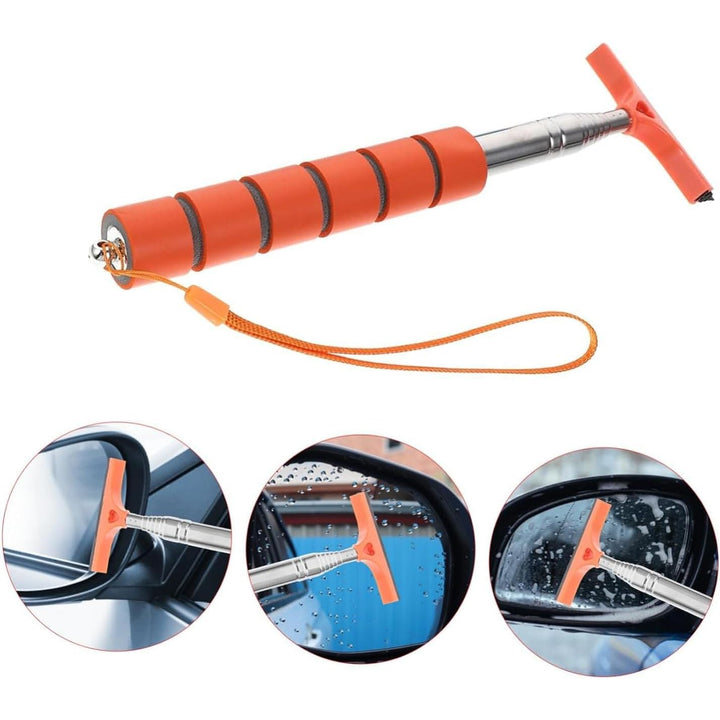 Orange Telescopic Car Mirror Squeegee, 22–98 cm - Just Closeouts Canada Inc.X00463HXOT