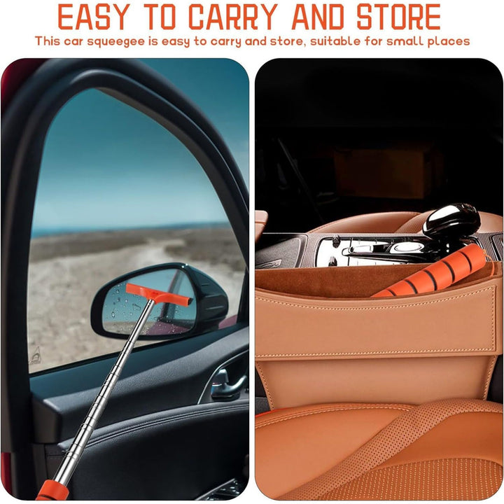 Orange Telescopic Car Mirror Squeegee, 22–98 cm - Just Closeouts Canada Inc.X00463HXOT