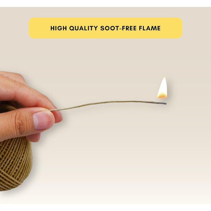 Organic Hemp Wick Line - 100% Natural Hemp - Edible Grade Beeswax - 200 Ft Spool (1.0 mm) - No Cotton, No Lead - Perfect Alternative to Butane Cigarette Lighters and Phosphor Matches - Just Closeouts Canada Inc.