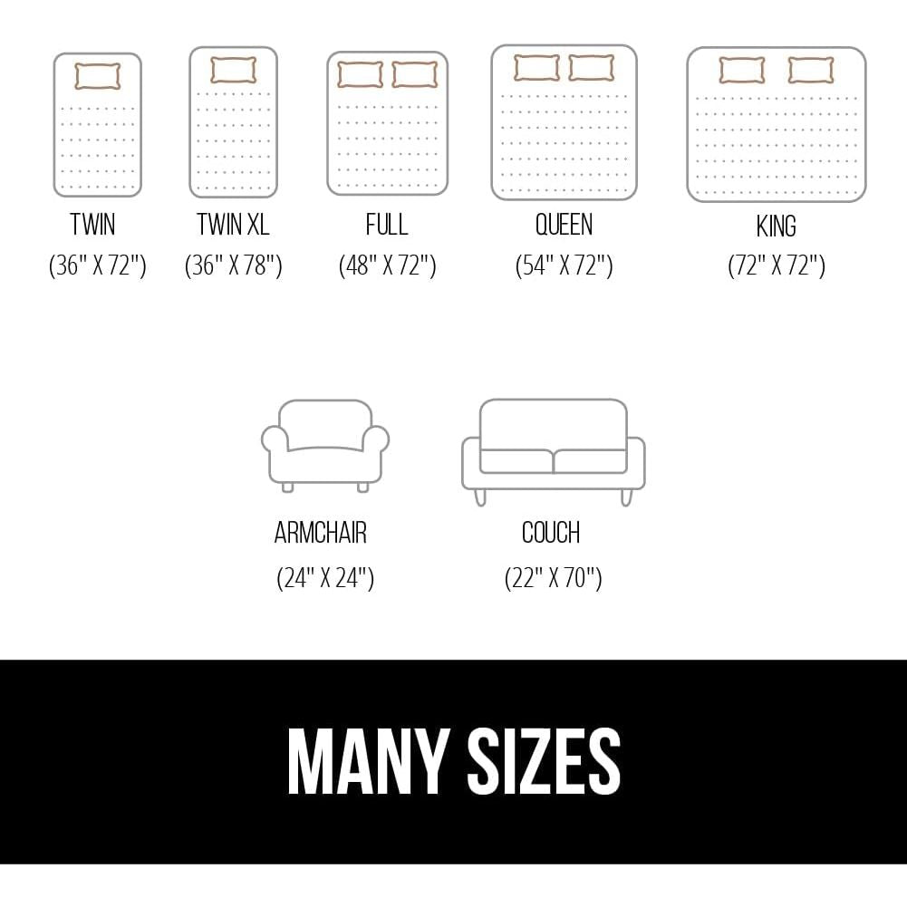 Original Slip Resistant Mattress Gripper Pad, Twin Size, Helps Stop Bed and Topper from Sliding, Stopper Works on Sofa, Couch, Mattresses, Easy to Trim, Strong Durable Grips Help Slipping - Just Closeouts Canada Inc.