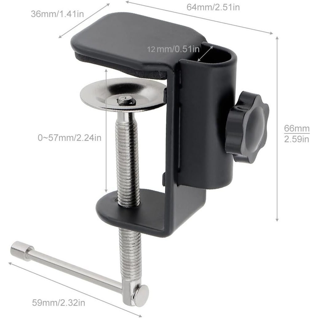 OriGlam Quick - Grip C Clamp, C - Clamp, Versatile Clamp, Desk Light Clamp Mount Holder Bracket For Desktop Mount Holder LCD Monitor Flash Desk (White) - Just Closeouts Canada Inc.