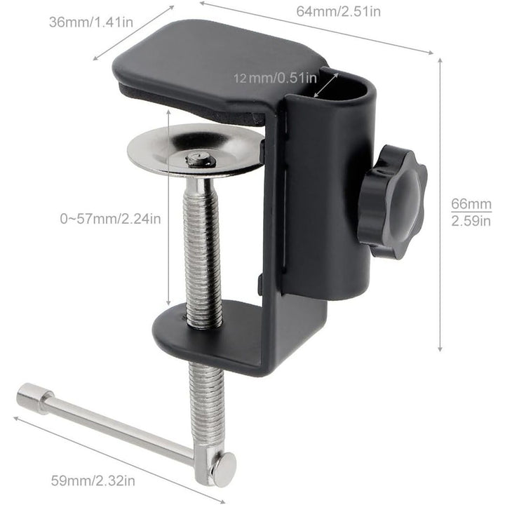 OriGlam Quick - Grip C Clamp, C - Clamp, Versatile Clamp, Desk Light Clamp Mount Holder Bracket For Desktop Mount Holder LCD Monitor Flash Desk (White) - Just Closeouts Canada Inc.