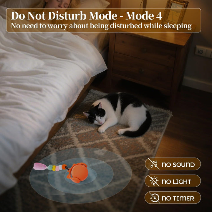 ORSDA Cat Toys, Automatic Rolling Ball with Feather Tail for Indoor Cats, Motion Activated Jumping & Chirping Cat Ball Toy, 3 LED Light Modes, USB Rechargeable - Just Closeouts Canada Inc.