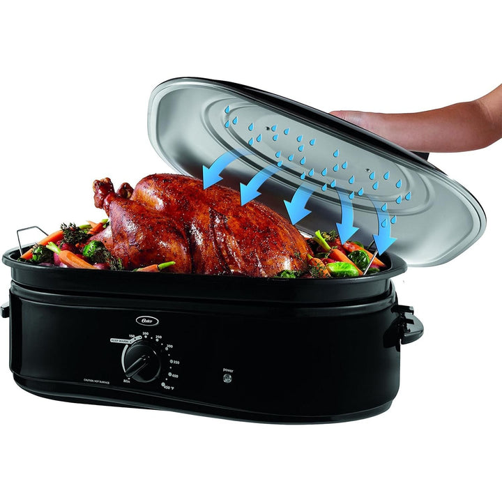 Oster CKSTRS18 - BSB - W 18 - Quart Roaster Oven with Self - Basting Lid, Black - Just Closeouts Canada Inc.