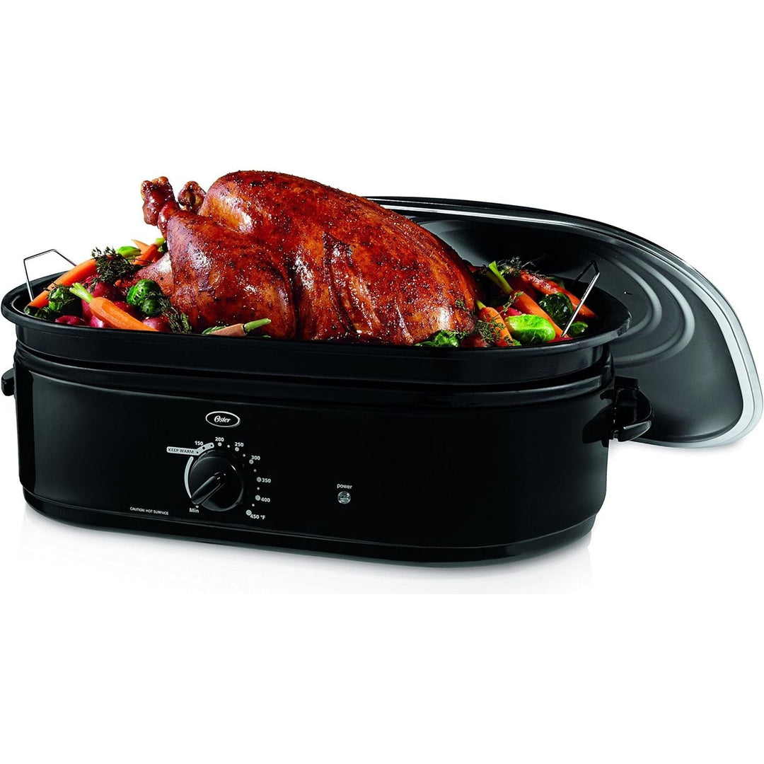 Oster CKSTRS18 - BSB - W 18 - Quart Roaster Oven with Self - Basting Lid, Black - Just Closeouts Canada Inc.