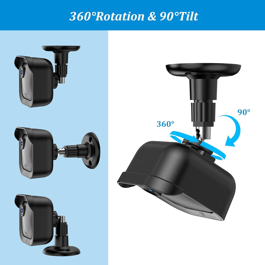 Outdoor Camera Mount for Blink Outdoor 4 (4th Gen) & 3rd Gen Camera, 3 Pack 360° Adjustable Wall Mount Bracket with Sync Module 2 Mount for Blink Camera System (Black, Cameras Not Included) - Just Closeouts Canada Inc.