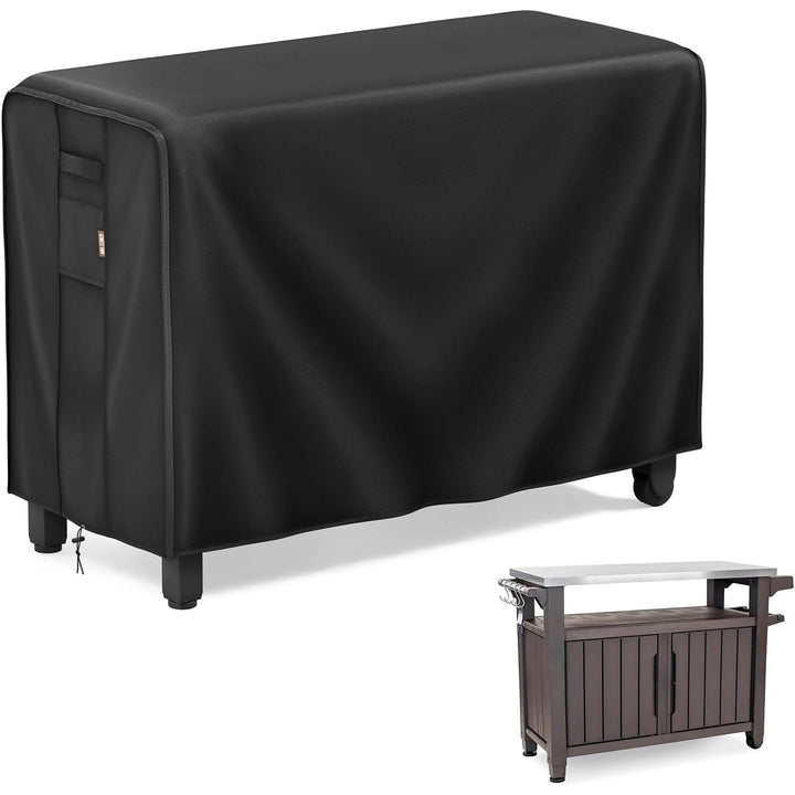 Outdoor Cart Cover 52 inch for Keter Unity XL Outdoor Rolling Table Cart, Heavy Waterproof for BBQ Grill Dining Kitchen Cart Protective, Outdoor Storage Box Cover, Patio Food Prep Station - Just Closeouts Canada Inc.