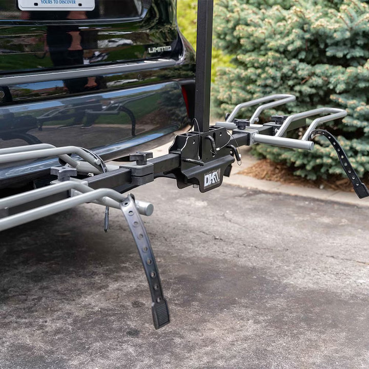 DK2 Hitch Mounted Bike Carrier for up to 2 Bicycles - Steel - 40-in x 10.5-in x 5.5-in -BCR590