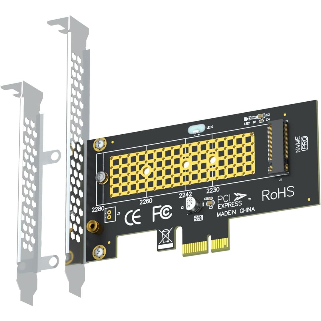 PA09 - X1 M.2 NVMe to PCIe X1 Adapter for 2230/2242/2260/2280 M.2 NVMe SSD, PCIe X1 Installation - Just Closeouts Canada Inc.