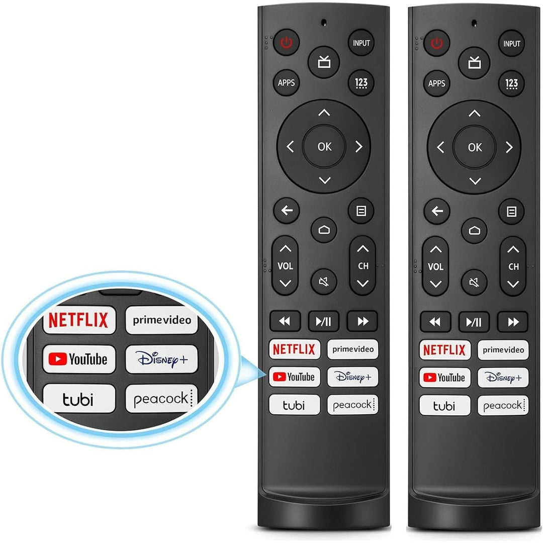 Pack of 2 Universal Remote Control ERF3A90 for All Hisense TV Remote, Replacement Control for Hisense Android/Laser/VIDAA TVs, Hisense UHD 4K ULED Google TVs - Just Closeouts Canada Inc.