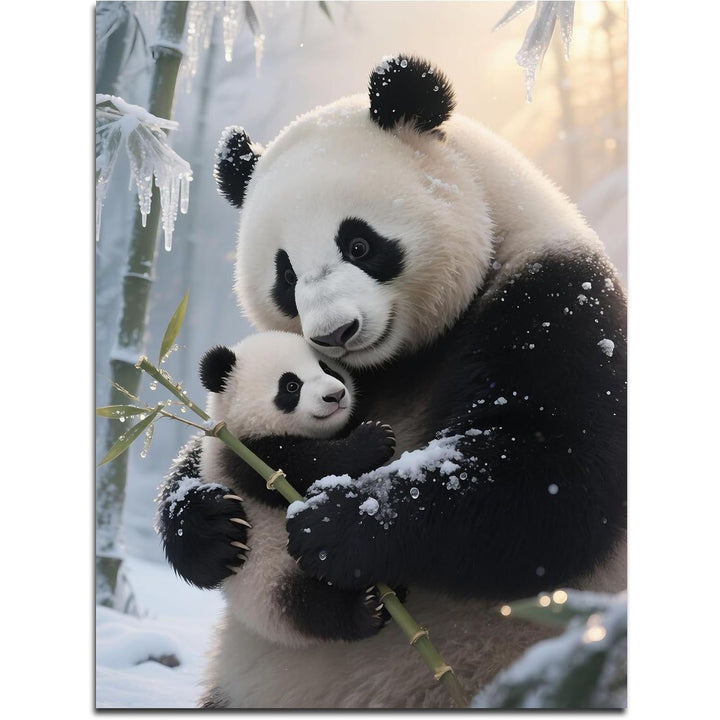 Panda and Cub Diamond Painting Kit, 12 x 16 in - Just Closeouts Canada Inc.