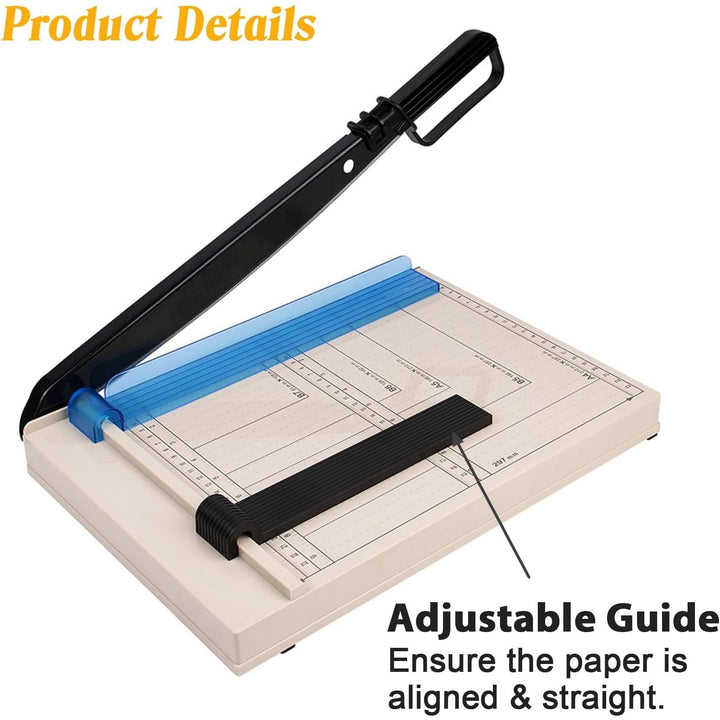 Paper Cutter, 12" Guillotine Paper Cutter with Corner Rounder, Paper Trimmer 15 Sheets Capacity, Paper Cutting Board with Safety Guard, Perfect for Photos,Cardstock,Cardboard,Vinyl,Crafts - Just Closeouts Canada Inc.