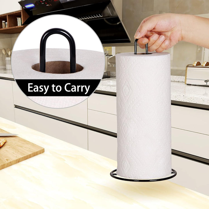 Paper Towel Holder Countertop, OBODING, Kitchen Paper Towel Stand Holder for Kitchen Organization and Storage, Paper Towel Holders for Standard and Large Size Rolls (Black) - Just Closeouts Canada Inc.