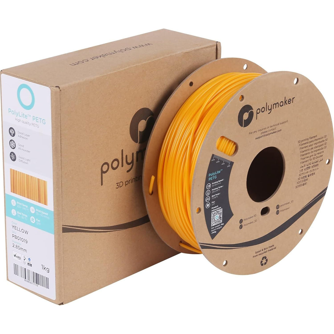 PETG Filament 2.85mm 1kg Gold 3D Printer Filament, PolyLite PETG 3D Printing Filament 2.85mm, Dimensional Accuracy +/ - 0.03mm, Print with Most 3D Printers - Just Closeouts Canada Inc.PB01013