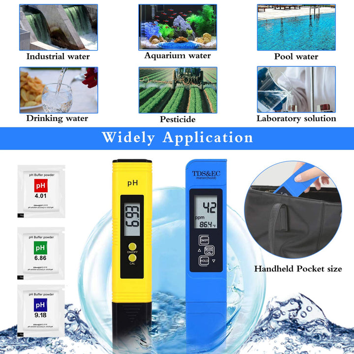 PH Meter, TDS PPM Meter, Soil PH Tester, PH/EC Digital Kit, 3 Pack - Just Closeouts Canada Inc.