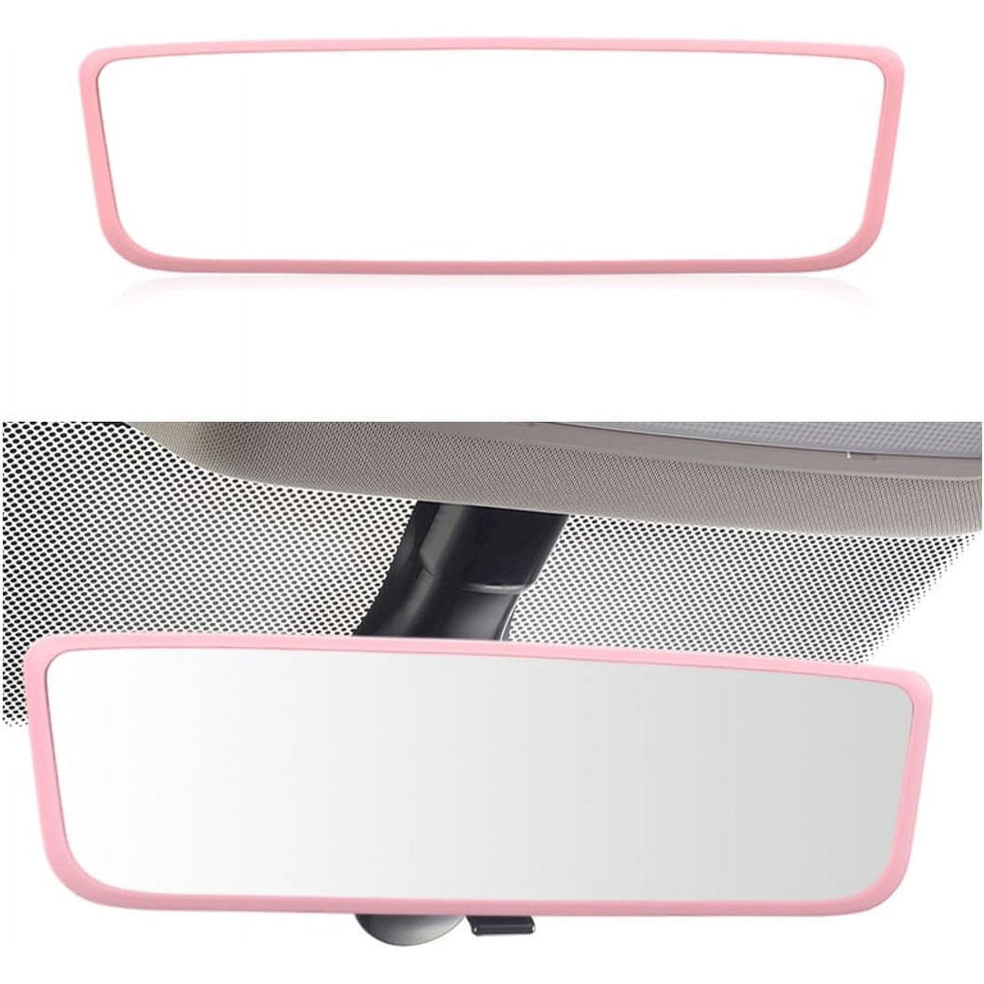 Pink Silicone Rear-View Mirror Protector Frame for Model 3/Y - Just Closeouts Canada Inc.