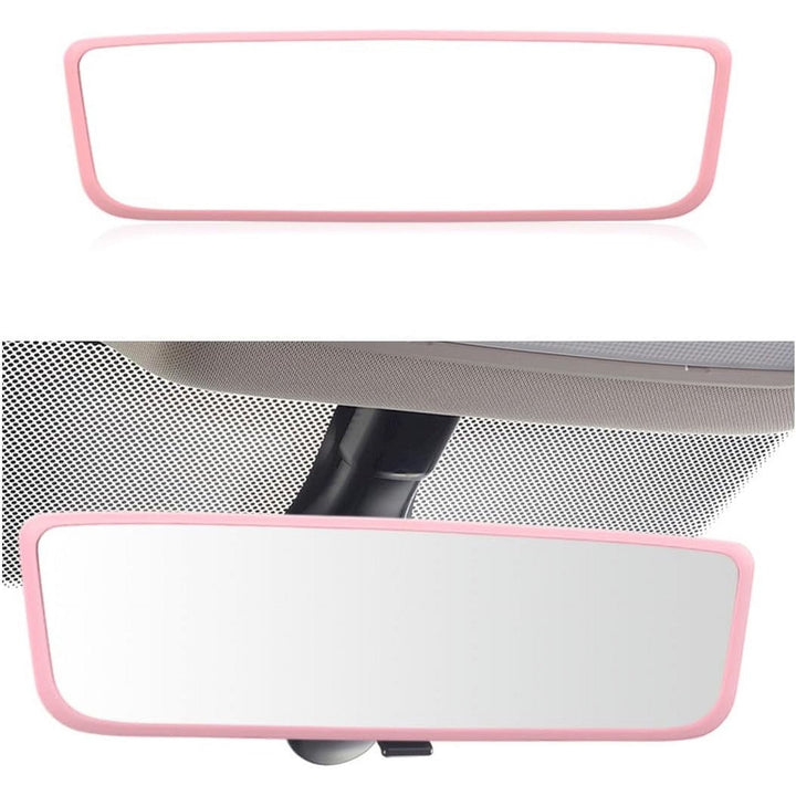 Pink Silicone Rear-View Mirror Protector Frame for Model 3/Y - Just Closeouts Canada Inc.