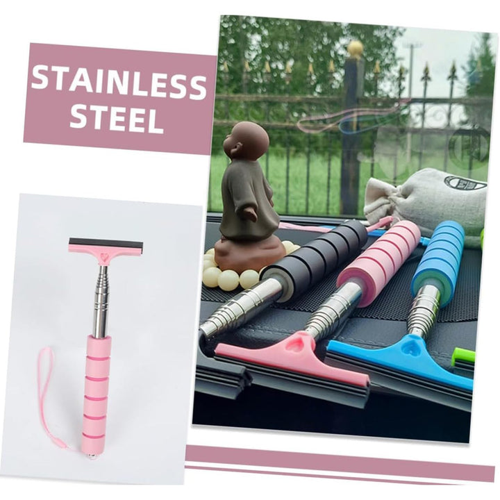 Pink telescopic car mirror wiper, view 3