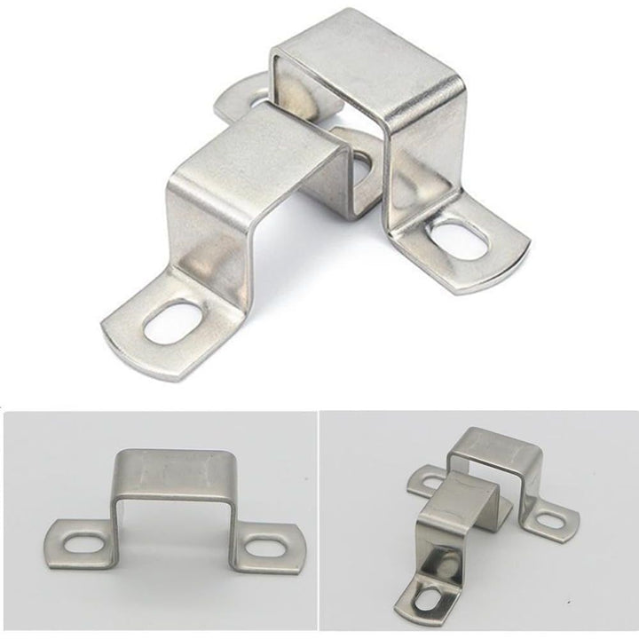 Pipe Support Hangers 6pcs Stainless Steel Pipe Support clamp Square Tube Clamps Mount U Brackets Bracket U - Just Closeouts Canada Inc.