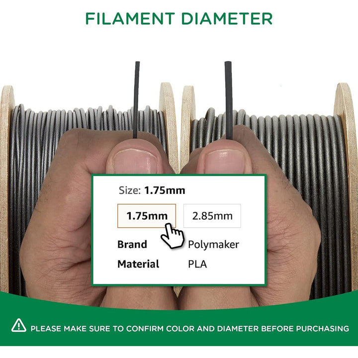 PLA+ 3D Printer Filament 1.75mm, Matte Blue PLA Plus Filament Satin Surface 1kg - PolyTerra Tough PLA+ 3D Printing Filament - Just Closeouts Canada Inc.PM70949