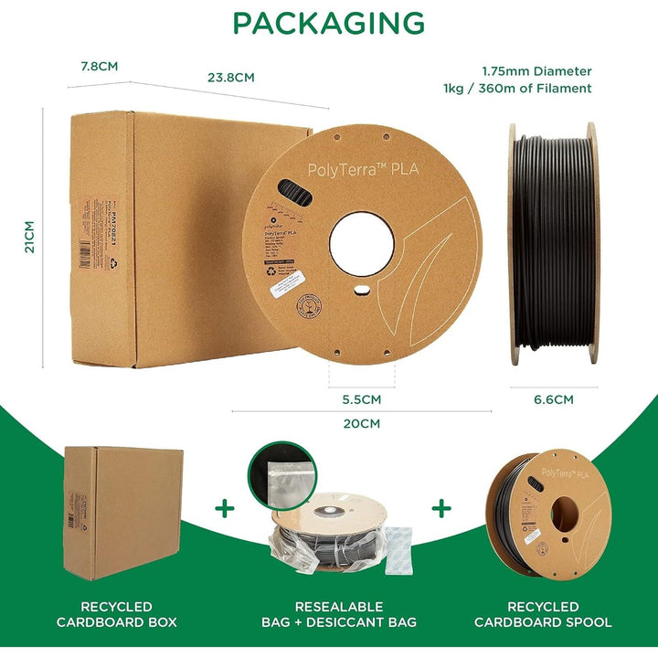 PLA+ 3D Printer Filament 1.75mm, Matte Blue PLA Plus Filament Satin Surface 1kg - PolyTerra Tough PLA+ 3D Printing Filament - Just Closeouts Canada Inc.PM70949
