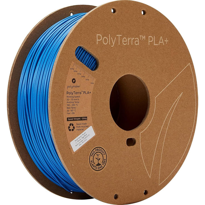PLA+ 3D Printer Filament 1.75mm, Matte Blue PLA Plus Filament Satin Surface 1kg - PolyTerra Tough PLA+ 3D Printing Filament - Just Closeouts Canada Inc.PM70949