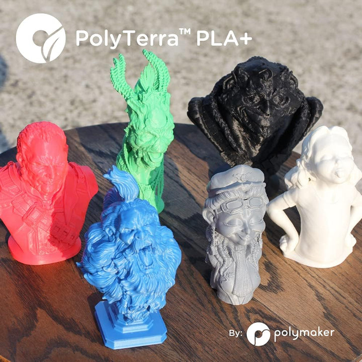 PLA+ 3D Printer Filament 1.75mm, Matte Blue PLA Plus Filament Satin Surface 1kg - PolyTerra Tough PLA+ 3D Printing Filament - Just Closeouts Canada Inc.PM70949