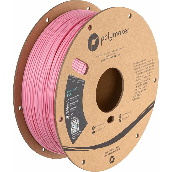 PLA Filament, Pink 3D Printing PLA Filament 1.75mm 1kg - PolyLite 3D Printer PLA Filament, Dimensional Accuracy +/ - 0.03mm, Compatible with Most 3D Printer, Pink - Just Closeouts Canada Inc.PA02053