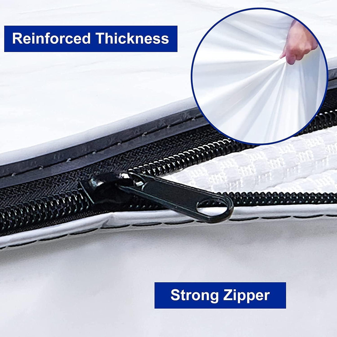 Plastic Mattress Bag for Moving Storage, 6 Mil Waterproof Zippered Mattress Cover, Mattress Protector for Moving Supplies - King Size - Just Closeouts Canada Inc.