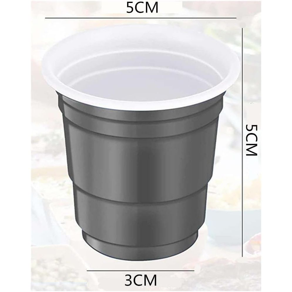 Plastic Shot Glasses, 150 PCS Plastic Shot Glasses, Reusable Party Cups, Mini Plastic Cups for Birthday Party Taste Serving Snacks Samples and Tastings (Black) - Just Closeouts Canada Inc.