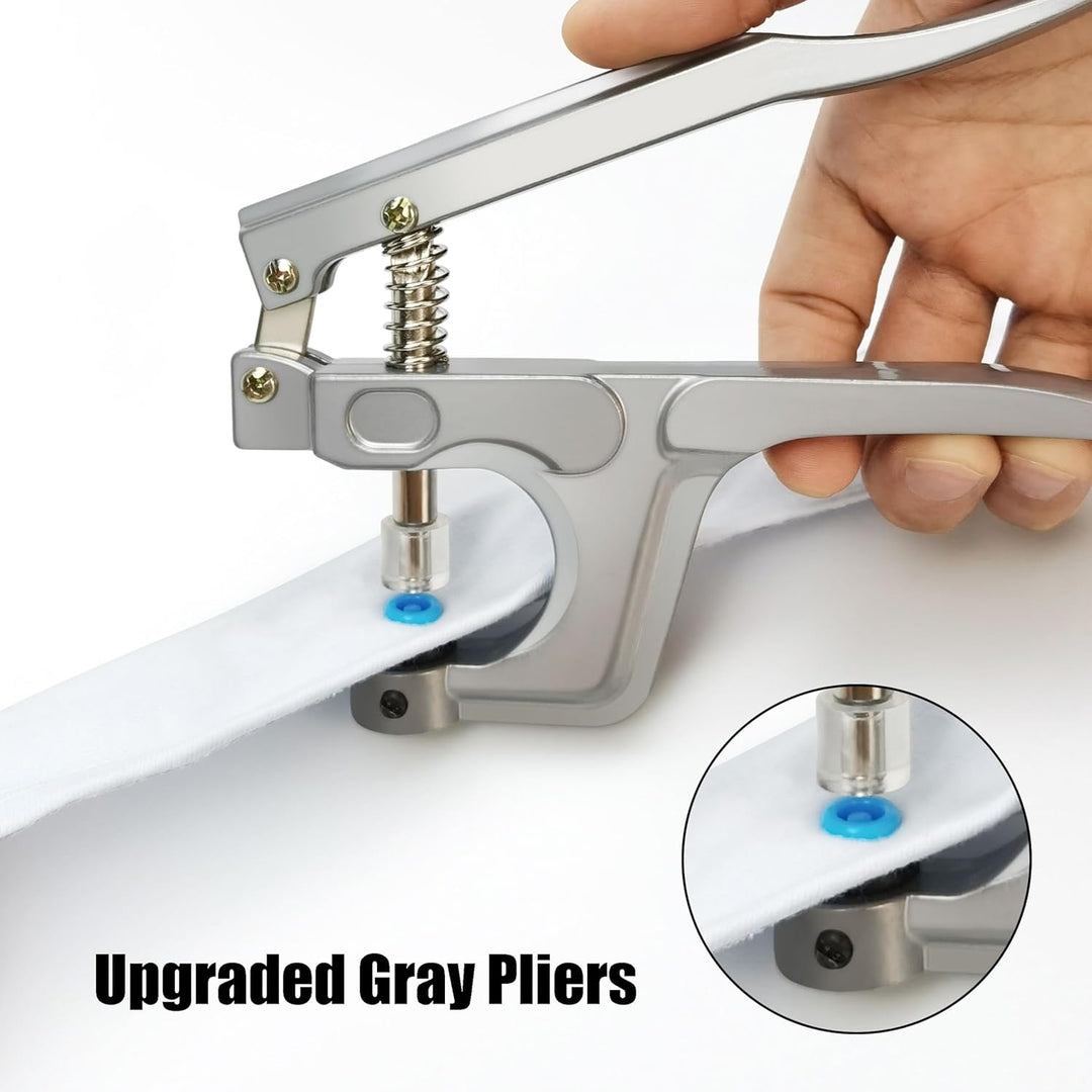 Plastic Snaps with Snap Pliers,460 Sets 24 - Colors Plastic Snaps and Tool Set, T5 Plastic Snap Buttons,Plastic Snap Fasteners for Sewing,Clothing,Crafting,Diaper,Bibs - Just Closeouts Canada Inc.