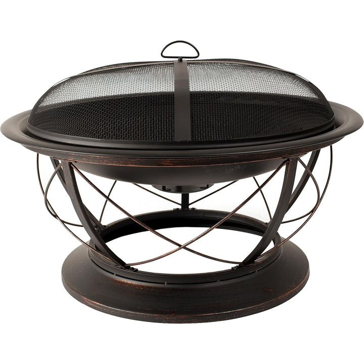 Pleasant Hearth OFW717RC Palmetto Fire Pit with Cooking Grid - Just Closeouts Canada Inc.872076003793