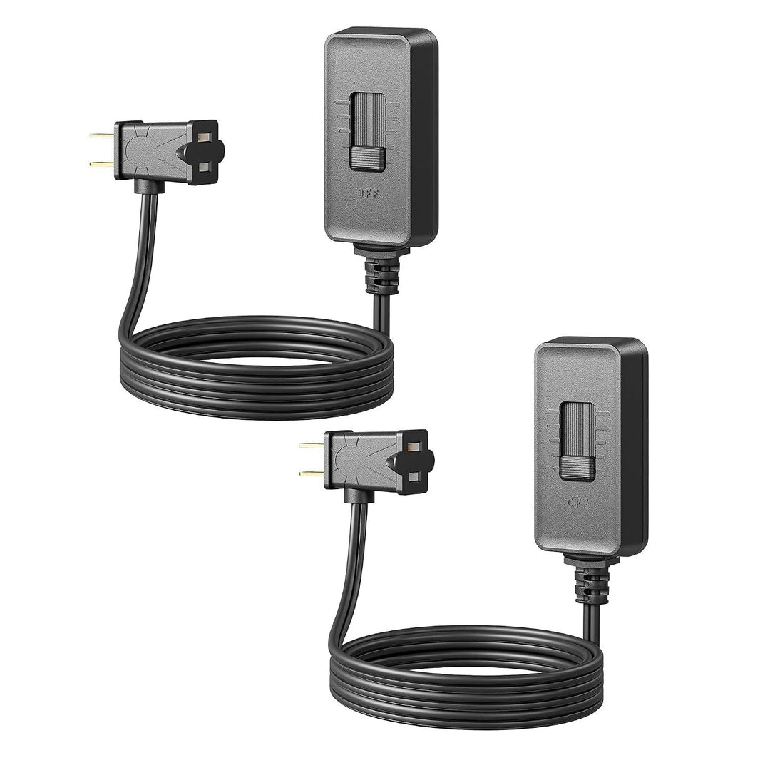 Plug in Dimmer Switch for Lamp, Table Lamp Dimmer for Dimmable LED/CFL Lights and Incandescent Bulbs, Full Range Slide Control, Dimmer Extension Cord, UL Listed, Black, 2 Pack - Just Closeouts Canada Inc.X004446I2X