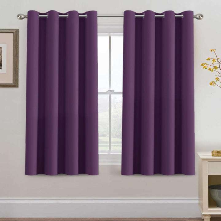 Plum Purple Room Darkening Grommet Curtain – 52 x 63 in, 1 Panel - Just Closeouts Canada Inc.