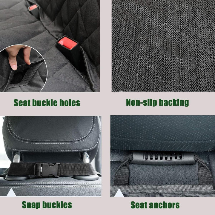 Portin Dog Car Seat Covers Pet Seat Cover, Waterproof Nonslip Bench Rear Seat Cover Compatible for Middle Seat Belt Fits Most Cars Trucks and SUVs MPVs - Just Closeouts Canada Inc.784099372940