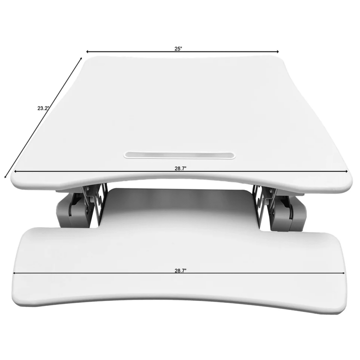 POSI203SWH Posidesk 29" Medium - Executive Standing Desk with Enlarged Keyboard Tray, White - Just Closeouts Canada Inc.