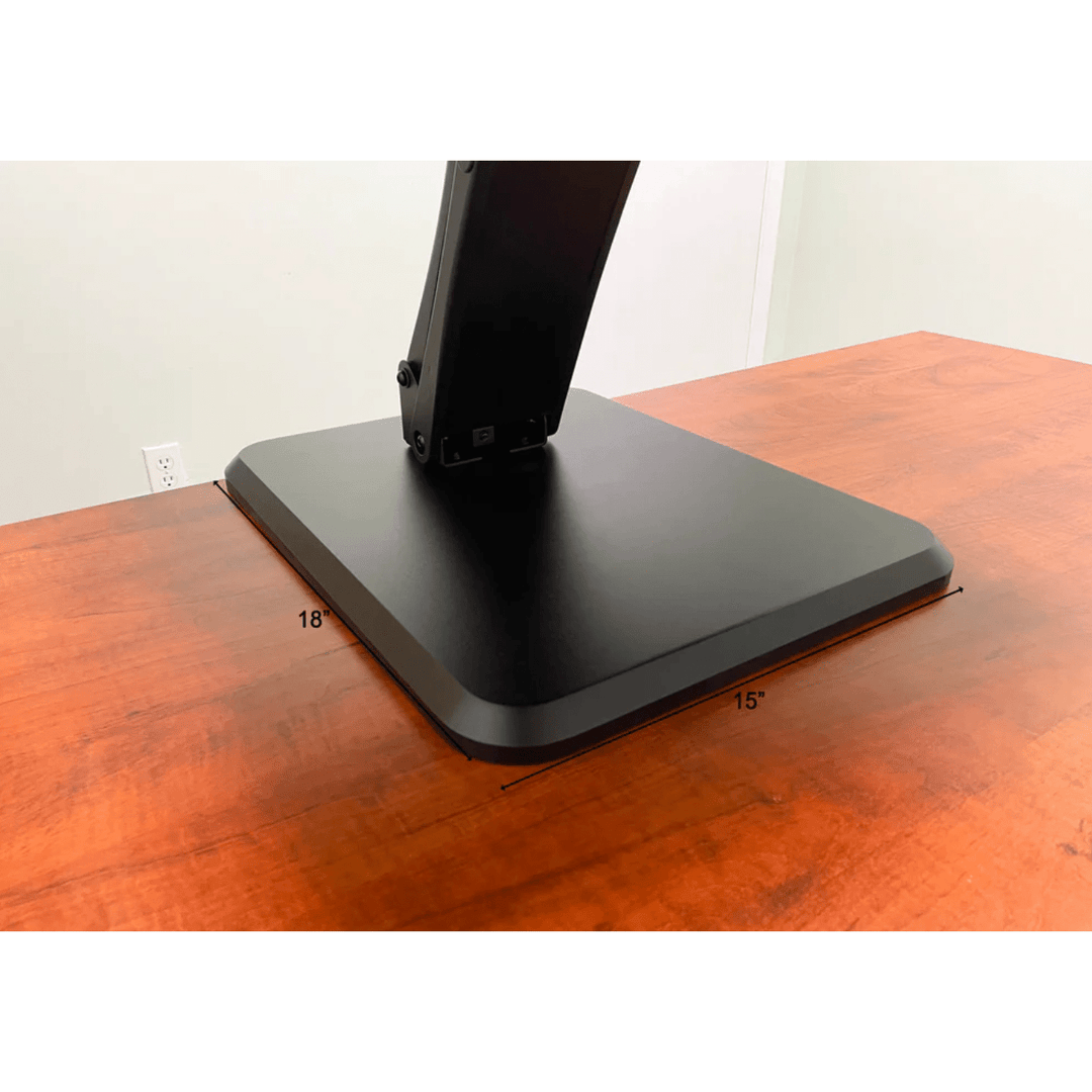 POSI210BK Posidesk 25" Sit - Stand Pedestal Desk with One Touch Height Adjustment Setting, Black - Just Closeouts Canada Inc.