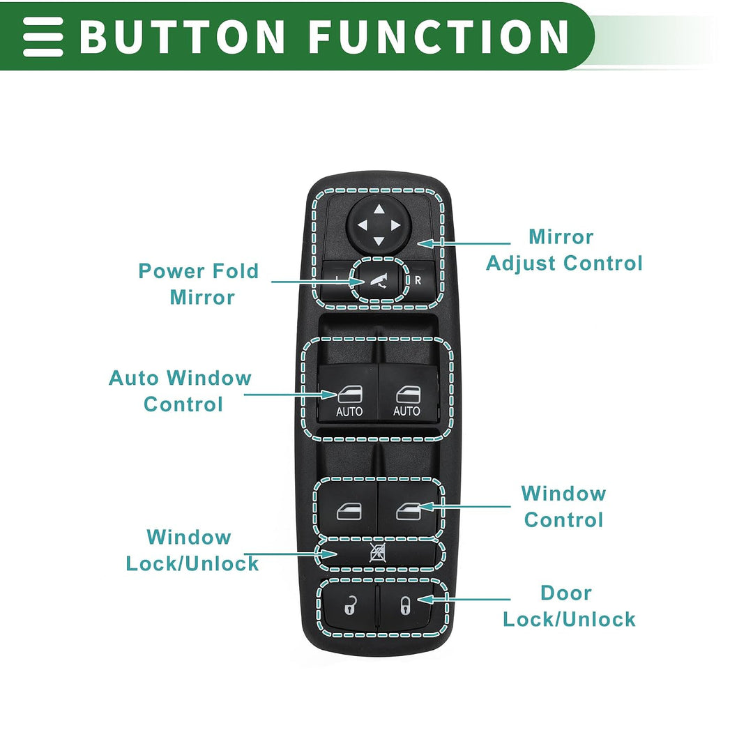 Power Window and Mirror Switch for Ram, 68298867AA/68110867AA - Just Closeouts Canada Inc.