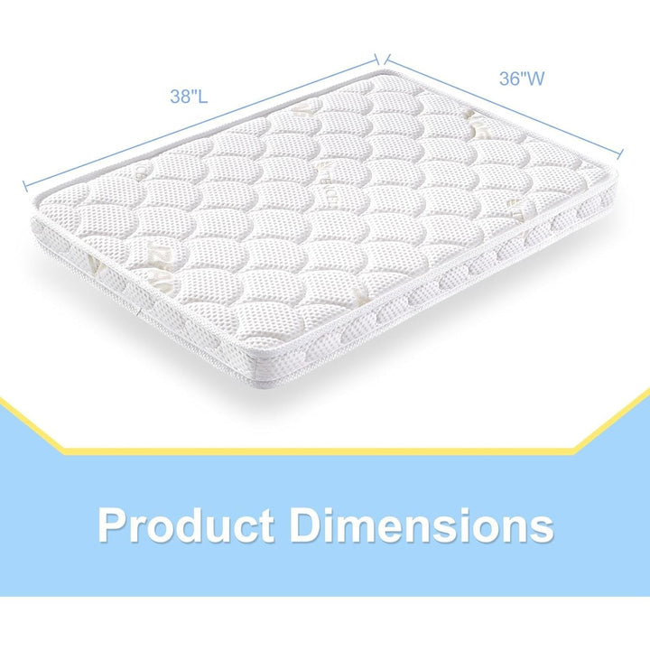 Premium Pack and Play Mattress Topper 38" x 26" - Breathable, Soft, Medium Firmness Playpen Mattress Topper - Fits Pack N Play Playpens - White - Just Closeouts Canada Inc.