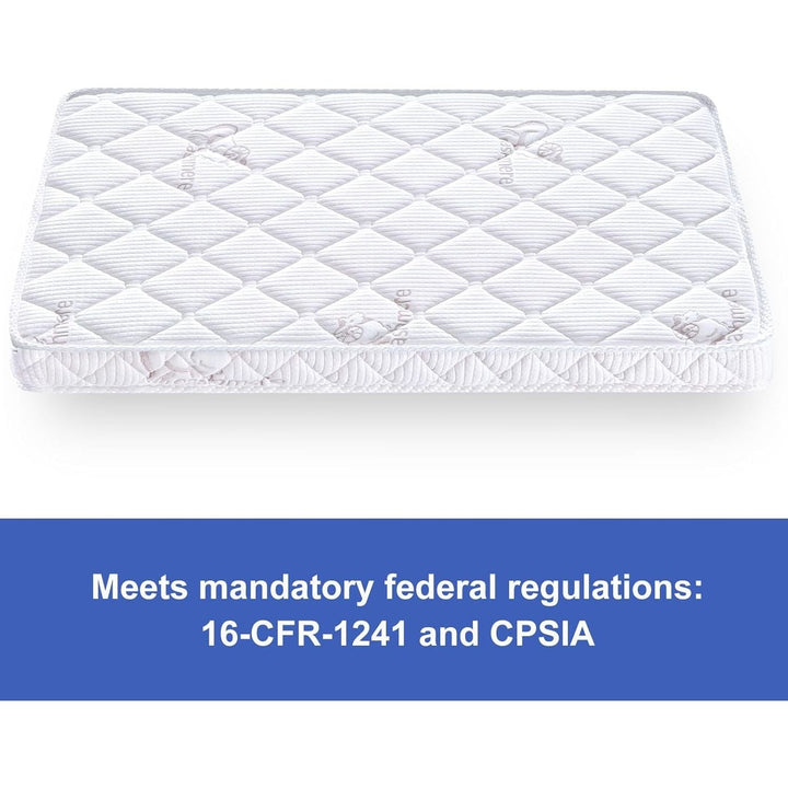 Premium Pack and Play Mattress Topper - 38" x 26" x 1.5", Breathable, Soft, Safety - Reinforced Play Yard Mattress for Babies and Toddlers, Fits Pack N Play Playpens, White - Just Closeouts Canada Inc.