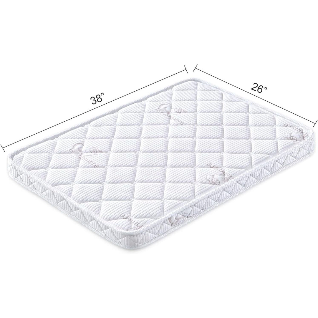 Premium Pack and Play Mattress Topper - 38" x 26" x 1.5", Breathable, Soft, Safety - Reinforced Play Yard Mattress for Babies and Toddlers, Fits Pack N Play Playpens, White - Just Closeouts Canada Inc.