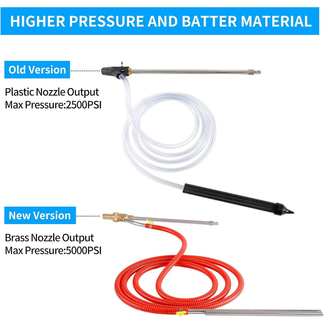 Pressure Washer Sandblasting Kit, Sand Blaster for Pressure Washer with Replacement Nozzle Tips,Protect Glasses,1/4 Inch Quick Disconnect 5000 PSI for Abrasive Cleaning - Just Closeouts Canada Inc.
