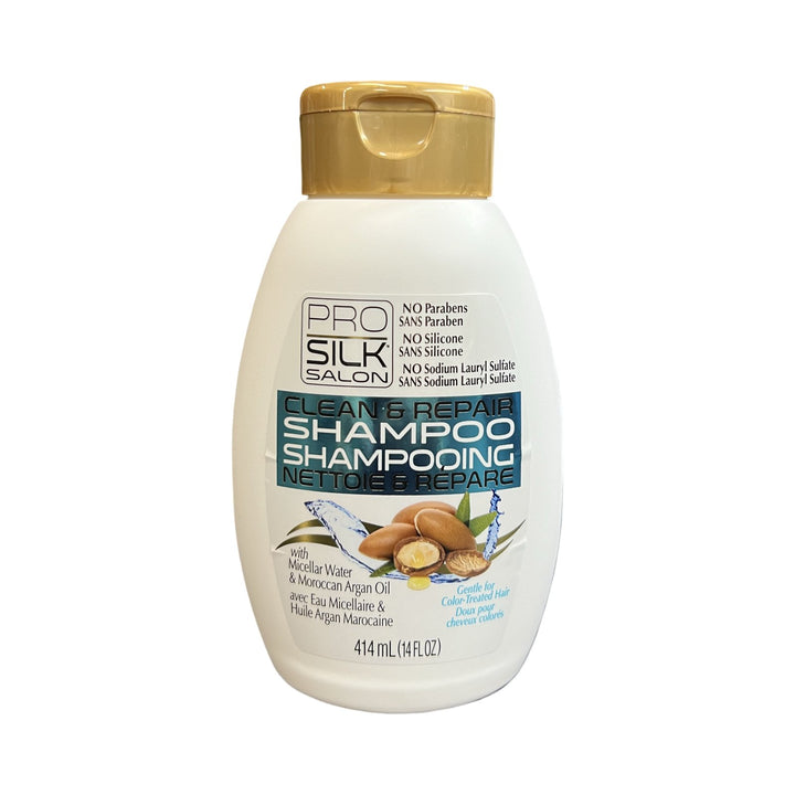 Pro Silk Salon Shampoo Infused with Micellar Water & Moroccan Oil, 414ml - Just Closeouts Canada Inc.875010001039