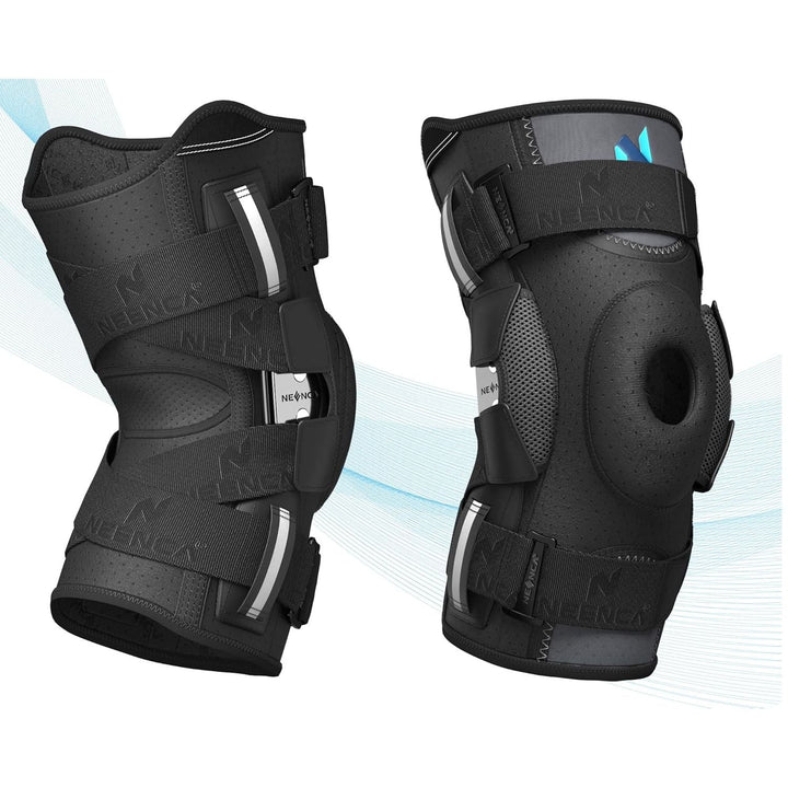 Professional Knee Brace for Knee Pain, Hinged Knee Support with Patented X - Straps Fiting System, Strong Stability for Joint Pain Relief, Arthritis, Meniscus Tear, ACL, PCL, MCL, Sports, Workout, Large - Just Closeouts Canada Inc.